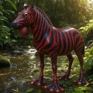 Strawberry frog + Zebra